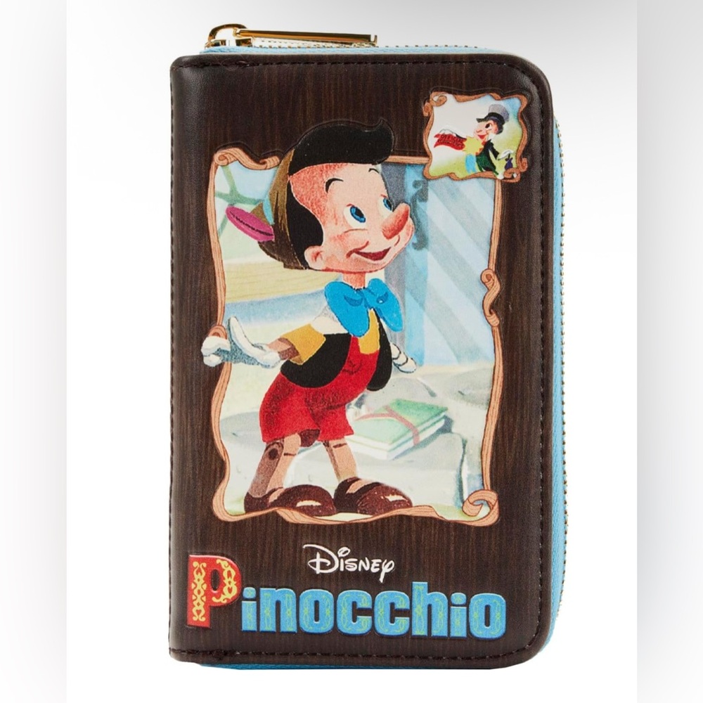 Loungefly x Disney NWT Pinocchio Book Zip Around Wallet